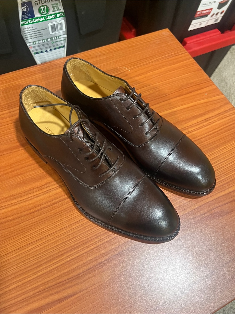 Beckett Simonon Dark Brown Cap-Toe Oxford Dress Shoes